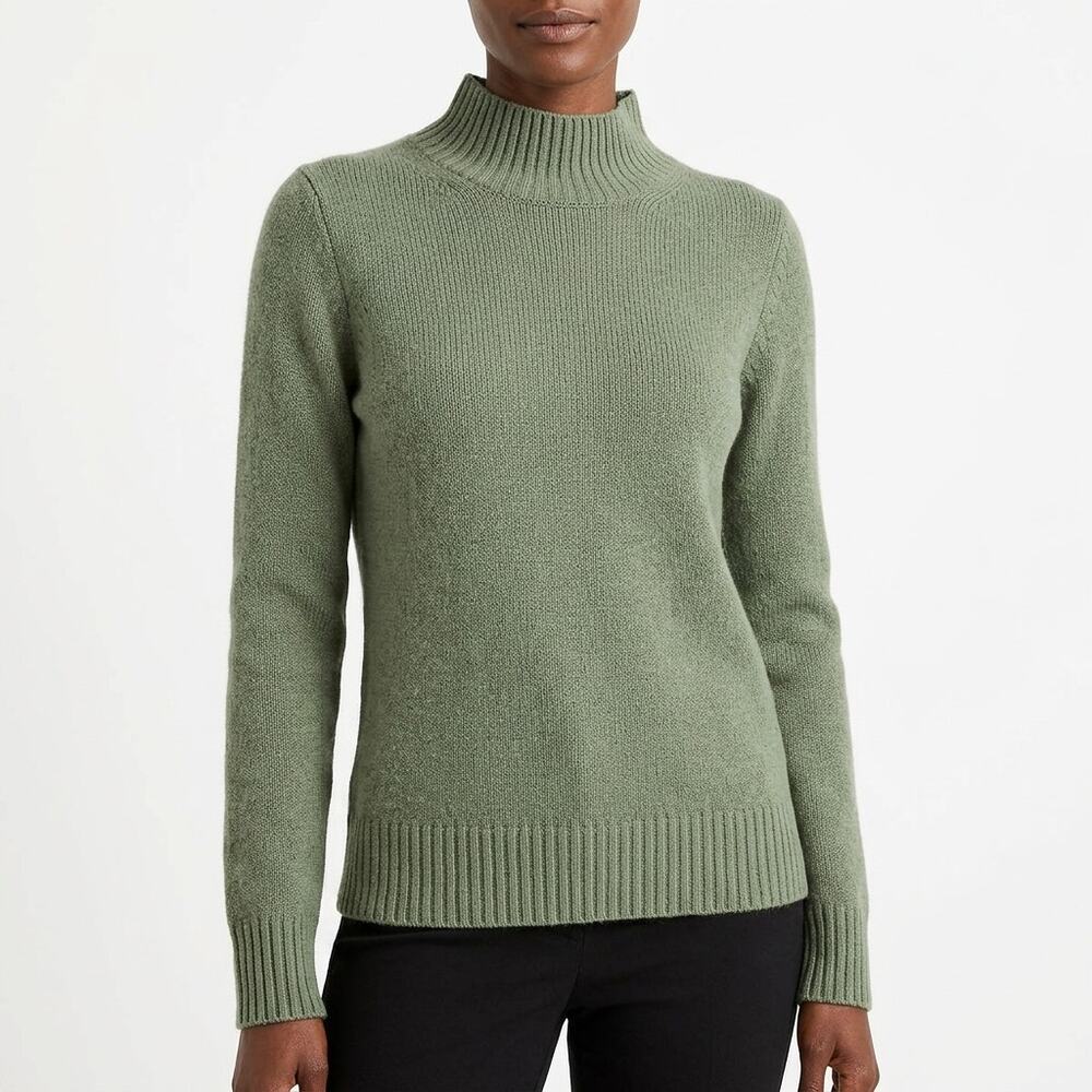 ANN TAYLOR Wool Green Pullover Lightweight Sweater Women Size XS